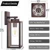 imageBesLowe Outdoor Wall Light Fixtures Exterior Waterproof Wall Lanterns Porch Sconces Lighting with E26 Sockets Modern White Outside Lights for House Patio Front Door Entryway 2PackOilRubbed Bronze