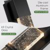 imageBesLowe Outdoor Wall Light Fixtures with Crystal Bubble Glass Waterproof Exterior Sconces LED Wall Lanterns Porch Lights Wall Mounted 10W 3000K Outside Lights for House Front Door Garage Entryway12in