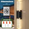 imageBesLowe Outdoor Wall Light Fixtures with Crystal Bubble Glass Waterproof Exterior Sconces LED Wall Lanterns Porch Lights Wall Mounted 10W 3000K Outside Lights for House Front Door Garage Entryway235in