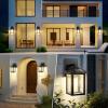 imageBesLowe Solar Wall Lights Outdoor Aluminum Dusk to Dawn LED Porch Light 3000K5000K Adjustable Wireless Exterior Lighting Fixtures Solar Wall Lantern Sconce Light for Outside Garage 2Pack