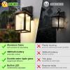imageBesLowe Solar Wall Lights Outdoor Aluminum Dusk to Dawn LED Porch Light 3000K5000K Adjustable Wireless Exterior Lighting Fixtures Solar Wall Lantern Sconce Light for Outside Garage 2Pack