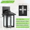 imageBesLowe Solar Wall Lights Outdoor Aluminum Dusk to Dawn LED Porch Light 3000K5000K Adjustable Wireless Exterior Lighting Fixtures Solar Wall Lantern Sconce Light for Outside Garage 2Pack