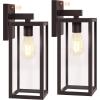 imageBesLowe Upgraded Motion Sensor Outdoor Wall Lights 15 Dusk to Dawn Porch Lights Outdoor Wall Sconce Lanterns 3 Lighting Modes Exterior Lighting Fixtures Black Outside Lights for House 2PackBrown
