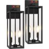 imageBesLowe Upgraded Motion Sensor Outdoor Wall Lights 15 Dusk to Dawn Porch Lights Outdoor Wall Sconce Lanterns 3 Lighting Modes Exterior Lighting Fixtures Black Outside Lights for House 2PackBlack