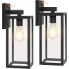 imageBesLowe Upgraded Motion Sensor Outdoor Wall Lights 15 Dusk to Dawn Porch Lights Outdoor Wall Sconce Lanterns 3 Lighting Modes Exterior Lighting Fixtures Black Outside Lights for House 2PackBlack