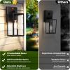 imageBesLowe Upgraded Motion Sensor Outdoor Wall Lights 15 Dusk to Dawn Porch Lights Outdoor Wall Sconce Lanterns 3 Lighting Modes Exterior Lighting Fixtures Black Outside Lights for House 2PackBlack