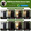 imageBesLowe Upgraded Motion Sensor Outdoor Wall Lights 15 Dusk to Dawn Porch Lights Outdoor Wall Sconce Lanterns 3 Lighting Modes Exterior Lighting Fixtures Black Outside Lights for House 2PackBlack