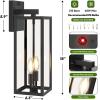 imageBesLowe Upgraded Motion Sensor Outdoor Wall Lights 15 Dusk to Dawn Porch Lights Outdoor Wall Sconce Lanterns 3 Lighting Modes Exterior Lighting Fixtures Black Outside Lights for House 2PackBlack