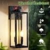 imageBesLowe Upgraded Motion Sensor Outdoor Wall Lights 15 Dusk to Dawn Porch Lights Outdoor Wall Sconce Lanterns 3 Lighting Modes Exterior Lighting Fixtures Black Outside Lights for House 2PackBlack
