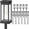 imageBesLowe Upgraded Solar Pathway Lights Outdoor 8Pack Large LED Solar Light Outdoor Waterproof Super Bright Outside Lights for Yard SunPowered Landscape Lighting for Garden Walkway Cool WhiteCool White