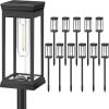 imageBesLowe Upgraded Solar Pathway Lights Outdoor 8Pack Large LED Solar Light Outdoor Waterproof Super Bright Outside Lights for Yard SunPowered Landscape Lighting for Garden Walkway Cool WhiteWarm White