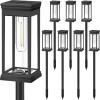 imageBesLowe Upgraded Solar Pathway Lights Outdoor 8Pack Large LED Solar Light Outdoor Waterproof Super Bright Outside Lights for Yard SunPowered Landscape Lighting for Garden Walkway Cool WhiteWarm White