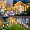 imageChristmas Pathway Lights Outdoor with 5 Santa Lights 10FT Santa Claus String Lights with Stakes Plug in LED Xmas Path Lights Waterproof Outside Christmas Decorations for Yard Lawn Walkway Driveway10FT
