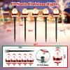 imageChristmas Pathway Lights Outdoor with 5 Santa Lights 10FT Santa Claus String Lights with Stakes Plug in LED Xmas Path Lights Waterproof Outside Christmas Decorations for Yard Lawn Walkway Driveway10FT