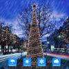 imageExtraLong 288FT 800LED Solar Fairy String Lights 4Pack 72FT 200 LED Outdoor Twinkle Lights Waterproof 8 Lighting Modes Cool White Silver Wire Lights for Deck Backyard Tree Garden Fence Pool PartyDaylight White