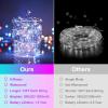 imageExtraLong 288FT 800LED Solar Fairy String Lights 4Pack 72FT 200 LED Outdoor Twinkle Lights Waterproof 8 Lighting Modes Cool White Silver Wire Lights for Deck Backyard Tree Garden Fence Pool PartyMulticolor