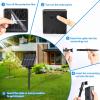 imageExtraLong 288FT 800LED Solar Fairy String Lights 4Pack 72FT 200 LED Outdoor Twinkle Lights Waterproof 8 Lighting Modes Cool White Silver Wire Lights for Deck Backyard Tree Garden Fence Pool PartyDaylight White