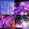 imageExtraLong 288FT 800LED Solar Fairy String Lights 4Pack 72FT 200 LED Outdoor Twinkle Lights Waterproof 8 Lighting Modes Cool White Silver Wire Lights for Deck Backyard Tree Garden Fence Pool PartyMulticolor