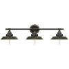 imageFarmhouse Bathroom Vanity Wall Light Fixture Dark Bronze Industrial Rustic Style 3Light Vanit Wall Sconce Vintage Wall Mount Lamp for Bathroom Bedroom Vanity Mirror Cabinets Dressing TableBronze