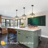 imageFarmhouse Black Pendant Light for Kitchen Island Industrial Hanging Lantern Fixture Modern Metal Cage Lamp Chandelier Lighting for Dinning Room Hallway 49in Adjustable Chain for Flat ampamp Sloped Ceiling