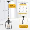 imageFarmhouse Black Pendant Light for Kitchen Island Industrial Hanging Lantern Fixture Modern Metal Cage Lamp Chandelier Lighting for Dinning Room Hallway 49in Adjustable Chain for Flat ampamp Sloped Ceiling