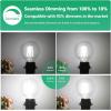 imageG25 LED Edison Dimmable Globe Light Bulbs 100Watt Equivalent 1200LM 5000K Daylight White LED Vanity Light 8W E26 Medium Base Vintage Filament Bulbs for Bedroom Bathroom Makeup Mirror Pendant 4 PacksDaylight White