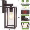 imageUpgraded Motion Sensor Outdoor Wall Light Large Size Dusk to Dawn Porch Light Outdoor Wall Sconce Lantern 3 Lighting Modes Exterior Lighting Fixture Wall Mount Outside Light for House Garage BlackBrown