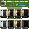 imageUpgraded Motion Sensor Outdoor Wall Light Large Size Dusk to Dawn Porch Light Outdoor Wall Sconce Lantern 3 Lighting Modes Exterior Lighting Fixture Wall Mount Outside Light for House Garage BlackBrown