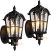 image16in 2Pack Large Motion Sensor Outdoor Wall Lights Dusk to Dawn Porch Lights Wall Mount Vintage Exterior Light Fixtures Sconces Lighting Black Wall Lanterns Outside Lights for House Front DoorBlack