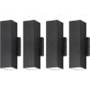 imageBesLowe 2Pack Outdoor Wall Lights LED Up and Down Lights Outdoor Modern Wall Sconces Porch Light Black Exterior Lighting Fixtures Wall Mount Outside Lights for House Front Door Garage 3000K4