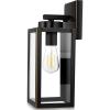 imageBesLowe 2Pack Porch Lights Outdoor with UL Certified Outlet Modern Outdoor Wall Lights Exterior Lighting Fixtures Waterproof Exterior Wall Sconces Outside Lights for House Front Door Garage BlackBronze