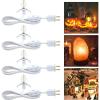 imageBesLowe Accessory Cord with One LED Light Bulb 6FT Blow Mold Lights with On and Off Switch Clipin Lamp Cord Replacement Single Light for Christmas Village Houses Halloween Pumpkin Lights 4 Packs6FT4 Packs