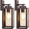 imageBesLowe Outdoor Wall Light Fixtures Exterior Waterproof Wall Lanterns Porch Sconces Lighting with E26 Sockets Modern White Outside Lights for House Patio Front Door Entryway 2PackOilRubbed Bronze