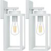 imageBesLowe Outdoor Wall Light Fixtures Exterior Waterproof Wall Lanterns Porch Sconces Lighting with E26 Sockets Modern White Outside Lights for House Patio Front Door Entryway 2PackGray