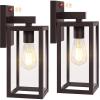 imageBesLowe Upgraded Motion Sensor Outdoor Wall Lights 15 Dusk to Dawn Porch Lights Outdoor Wall Sconce Lanterns 3 Lighting Modes Exterior Lighting Fixtures Black Outside Lights for House 2PackBrown