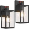 imageBesLowe Upgraded Motion Sensor Outdoor Wall Lights 15 Dusk to Dawn Porch Lights Outdoor Wall Sconce Lanterns 3 Lighting Modes Exterior Lighting Fixtures Black Outside Lights for House 2PackBlack