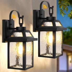 image2Pack Motion Sensor Outdoor Wall Lights Dusk to Dawn Porch Lights Outdoor Wall Sconces Lanterns Aluminum Exterior Lighting Fixtures 3 Lighting Modes Outside Lights for House Front Door Garage138 2Pack