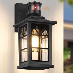 image2Pack Motion Sensor Outdoor Wall Lights Dusk to Dawn Porch Lights Outdoor Wall Sconces Lanterns Aluminum Exterior Lighting Fixtures 3 Lighting Modes Outside Lights for House Front Door Garage126 1Pack