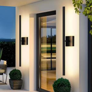 imageBesLowe 2Pack 3175inch Long Outdoor Wall Lights Modern LED Exterior Lighting Fixtures Wall Mount Waterproof Porch Lights Outdoor Wall Sconces Black Outside Lights for House Front Door Garage3175in