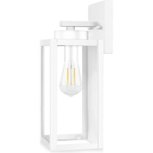 imageBesLowe 2Pack Porch Lights Outdoor with UL Certified Outlet Modern Outdoor Wall Lights Exterior Lighting Fixtures Waterproof Exterior Wall Sconces Outside Lights for House Front Door Garage BlackWhite