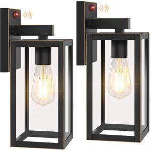 imageBesLowe Upgraded Motion Sensor Outdoor Wall Lights 15 Dusk to Dawn Porch Lights Outdoor Wall Sconce Lanterns 3 Lighting Modes Exterior Lighting Fixtures Black Outside Lights for House 2PackBronze