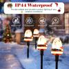 image2Pack Christmas Pathway Lights Outdoor with 5 Santa Lights 10FT Santa Claus String Lights with Stakes Plug in LED Xmas Path Lights Waterproof Outside Christmas Decorations for Yard Lawn Walkway20FT 10FT2