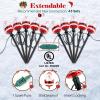 image2Pack Christmas Pathway Lights Outdoor with 5 Santa Lights 10FT Santa Claus String Lights with Stakes Plug in LED Xmas Path Lights Waterproof Outside Christmas Decorations for Yard Lawn Walkway20FT 10FT2