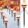 image2Pack Christmas Pathway Lights Outdoor with 5 Santa Lights 10FT Santa Claus String Lights with Stakes Plug in LED Xmas Path Lights Waterproof Outside Christmas Decorations for Yard Lawn Walkway20FT 10FT2