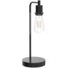 imageSet of 2 Industrial Touch Control Table Lamps with 2 USB Ports and AC Outlet 3Way Dimmable Bedside Nightstand Reading Lamps with Glass Shade for Bedroom Office Warm White LED Bulbs Included2700K
