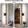 imageBesLowe 2Pack 39inch Long Outdoor Wall Lights Modern LED Exterior Lighting Fixtures Wall Mount Waterproof Porch Lights Outdoor Wall Sconces Black Outside Lights for House Front Door Garage39in