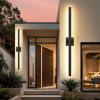 imageBesLowe 2Pack 39inch Long Outdoor Wall Lights Modern LED Exterior Lighting Fixtures Wall Mount Waterproof Porch Lights Outdoor Wall Sconces Black Outside Lights for House Front Door Garage39in