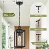 imageBesLowe 1Pack Outdoor Pendant Light 13 Modern Hanging Lantern Light for Outside Brown Exterior Pendant Lighting Fixture with Adjustable Chain Outdoor Chandelier for Porch Gazebo Front DoorBlack