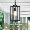 imageBesLowe 1Pack Outdoor Pendant Light 13 Modern Hanging Lantern Light for Outside Brown Exterior Pendant Lighting Fixture with Adjustable Chain Outdoor Chandelier for Porch Gazebo Front DoorBlack