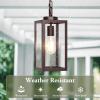 imageBesLowe 1Pack Outdoor Pendant Light 13 Modern Hanging Lantern Light for Outside Brown Exterior Pendant Lighting Fixture with Adjustable Chain Outdoor Chandelier for Porch Gazebo Front DoorBrown